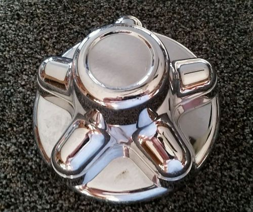 1- chrome trailer wheel hub cap covers 5 lug 5 x 4.5" pattern, cargo, camper