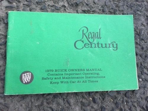 1979 buick owners manual regal / century