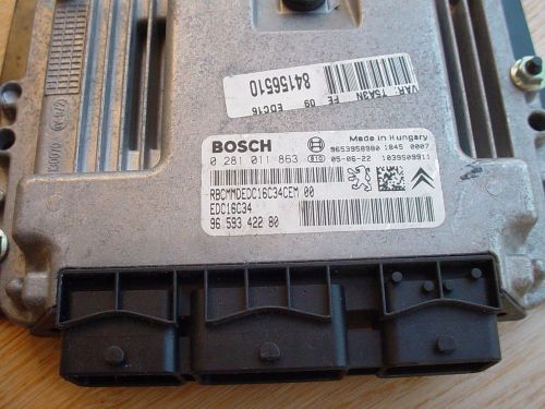 Peugeot 307 citroen c4 1.6 ecu 0 281 011 863 0281011863 oem