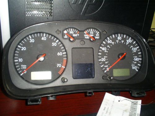 Volkswagen jetta speedometer cluster; (cluster), 2.8l (6 cyl), gl and gls, mt