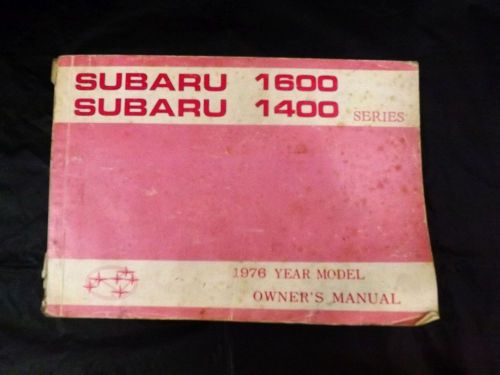 1976 subaru 1600 and 1400  owner&#039;s manual