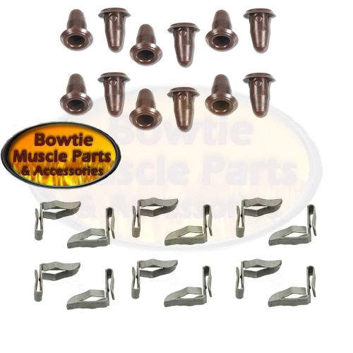 Camaro chevelle impala door panel mounting clip clips and door frame plug set