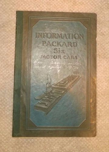 1928 packard six motor cars 526-533 information brochure catalog original
