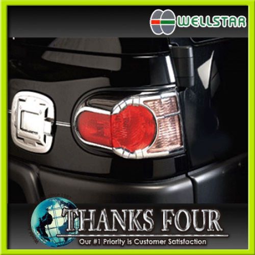 06-16 toyota fj cruiser gsj15w chrome tail lights rear lamp cover trim guard jdm
