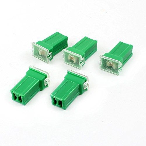 Uxcell? vehicle car straight female terminal pal fuse 40amp 32v green 5pcs