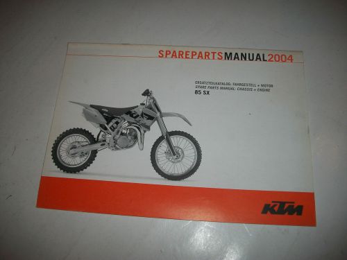 2004 ktm 85 sx motorcycle spare parts manual - engine+chassis cmystor4more ktm