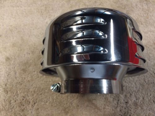 Mr roadster louvered chrome air cleaner for 1 or 2 barrell carb