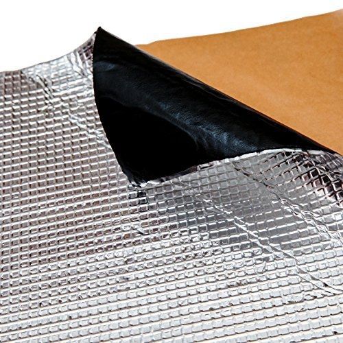 Noico 80 mil x 18 sq ft self-adhesive foil &amp; butyl mat audio deadening and sound