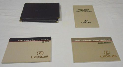 1996 lexus es 300 owner manual 4/pc.set &amp; black premium lexus factory case,,