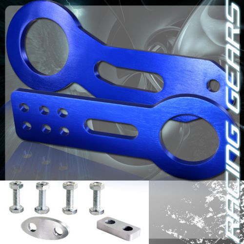For acura honda jdm front rear cnc billet aluminum anodize blue tow hook kit set