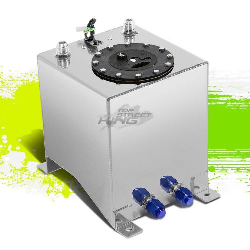 2.5 gallon lightweight polished aluminum gas fuel cell tank+ sender 8"x8.25"x10"