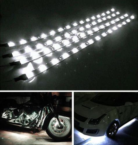 6pcs 12&#034; car flexible lighting strips waterproof ip67 led light white for audi