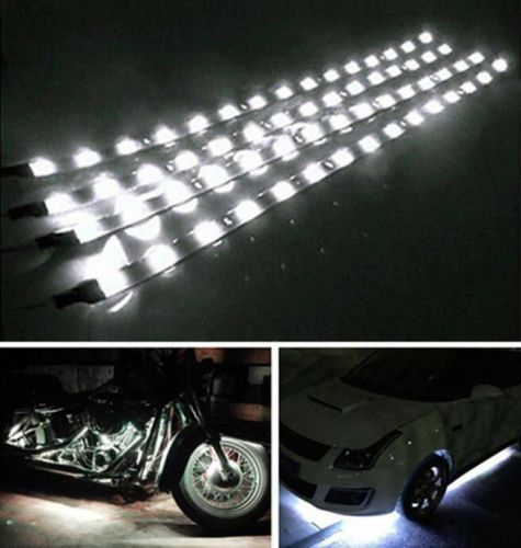 6pcs 12" car flexible lighting strips waterproof ip67 led light white for audi