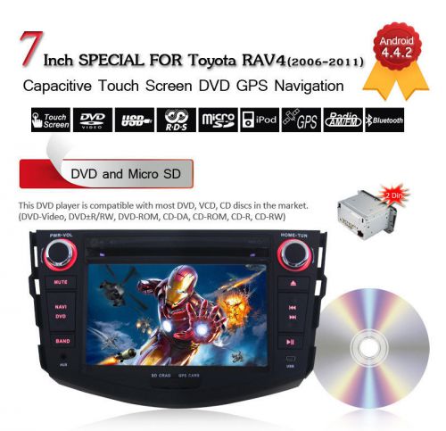 Toyota rav4 2006-2012 android 4.4.4 dual core 1.6 car dvd player wifi  radio hd