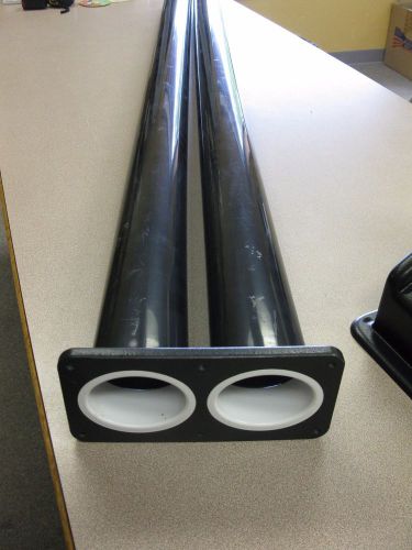 New boat 2 rod oval storage tubes 52&#034; long  new free shipping