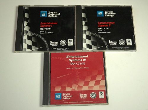 Gm service technical college stc training cd set entertainment systems i ii iii