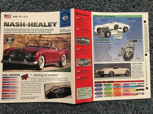 ★★ nash - healey - collector brochure specs info - 1951 - 1954 ★★