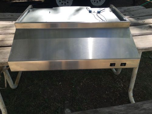 20" stainless steel 12v stove range hood fan light