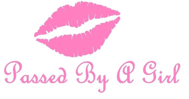 Passed by a girl - funny racing car truck window decal (4" x 8" vinyl)