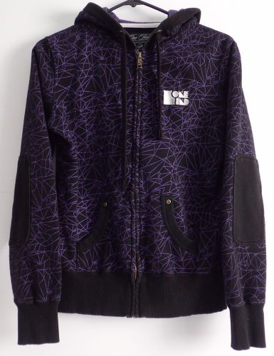 One industries women's abstract zip-up hoodie / medium