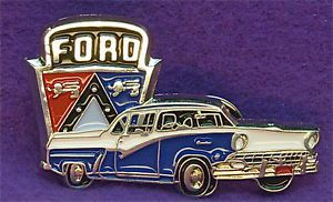 Ford blue &amp; white with emblem - no spin  tie bar - hat - lapel pin