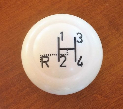 Vintage vw og accessory shift knob w/pattern ivory bakelite 10mm bug bus rare