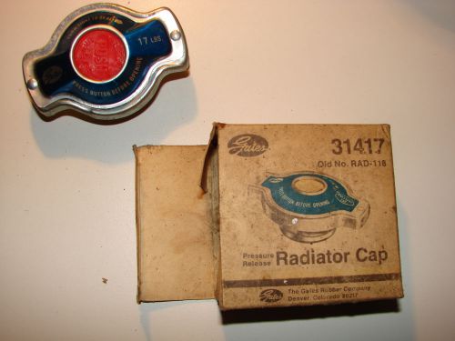 Vintage gates radiator cap pressure release 17 lbs #118 31417
