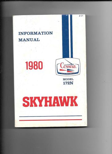 Original cessna model 172n information manual 1980