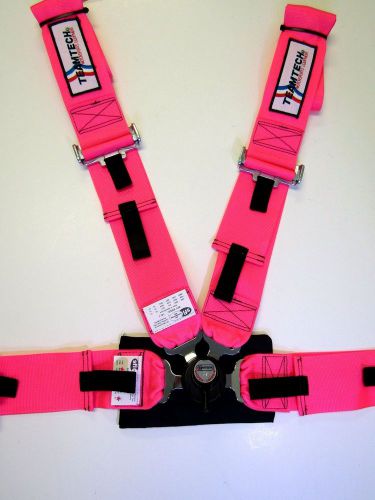 Teamtech pink racing harness seat belt 4pt. safety harness