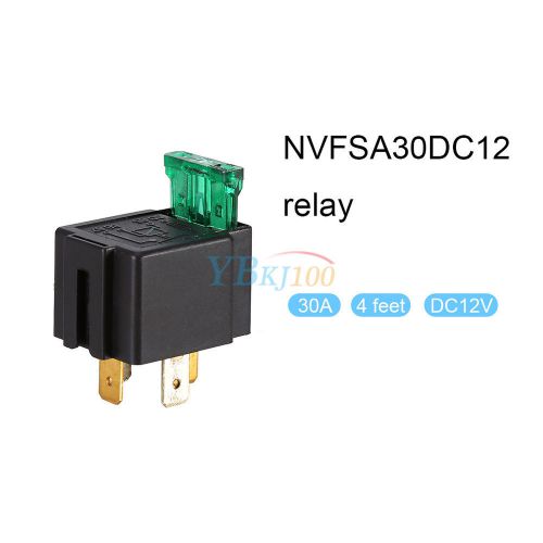 4-pin dc12v 30a pre-wired power relay mounting base socket holder break relay