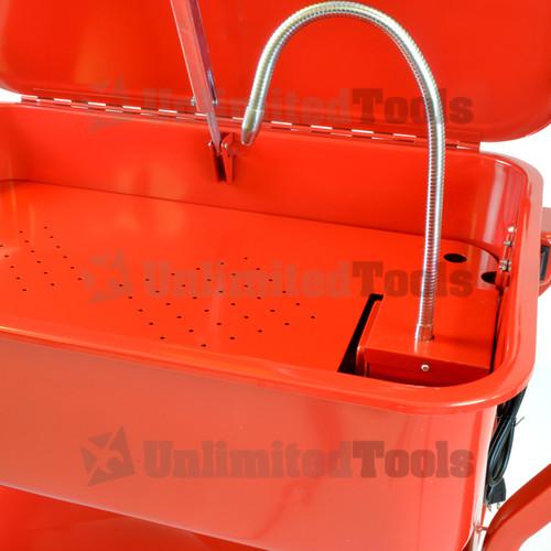 MOBIL CART 20 GALLON PARTS WASHER W/ ELECTRIC GENERAL PURPOSE SOLVENT PUMP AUTO, US $158.95, image 3