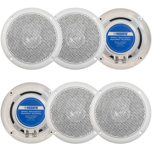 Magnadyne wr45w 5&#034; waterproof marine hot tub intergrated plastic grill - 3 pair