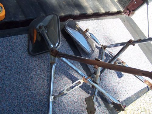 Vintage  pair truck tripod towing mirrors 5x8 mirror chevy ford rat rod