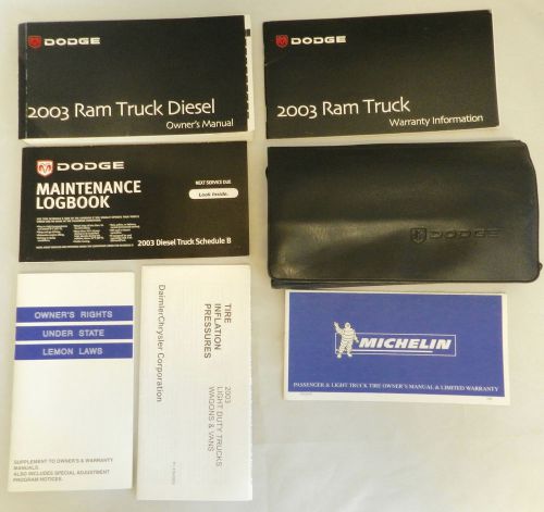 2003 dodge ram truck diesel owners manual with case