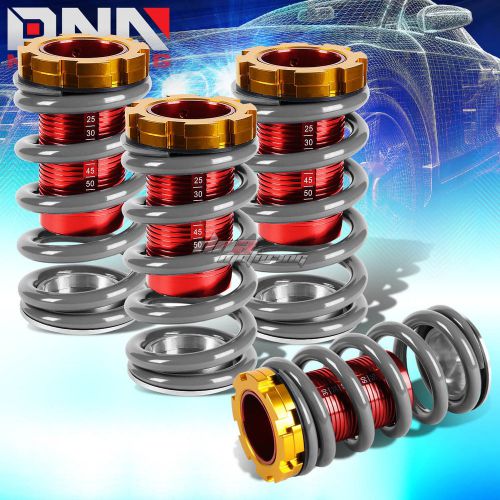 Silver adjustable 1-4&#034;red scale suspension coilover spring for 88-00 eg ek em dc