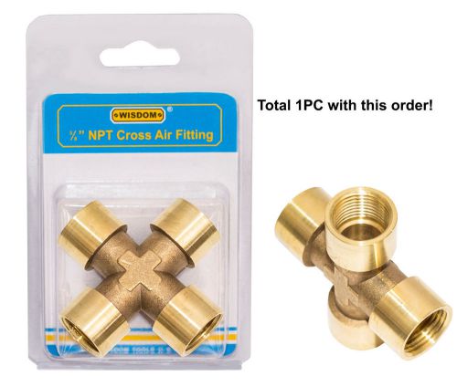 1 pc, 3/8" female brass cross air fitting extruded forged pipe
