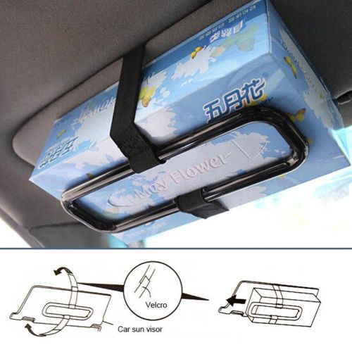 Car sun visor tissue paper box holder auto seat back accessories clip bracket