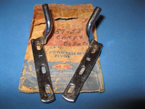 Nos mopar 1957-58 chrysler and desoto vent window upper pivot set