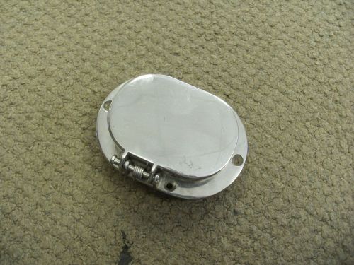 Hinged chain/rope deck pipe