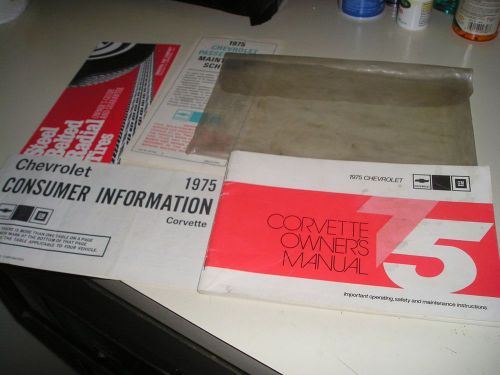 1975 original  corvette owners manual + items