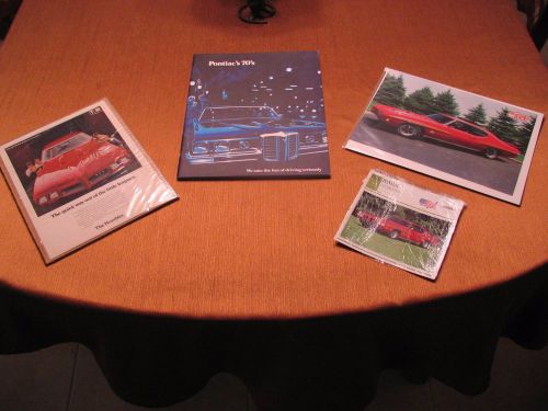 Pontiac&#039;s 70&#039;s original factory sales brochure plus three bonus gto  items