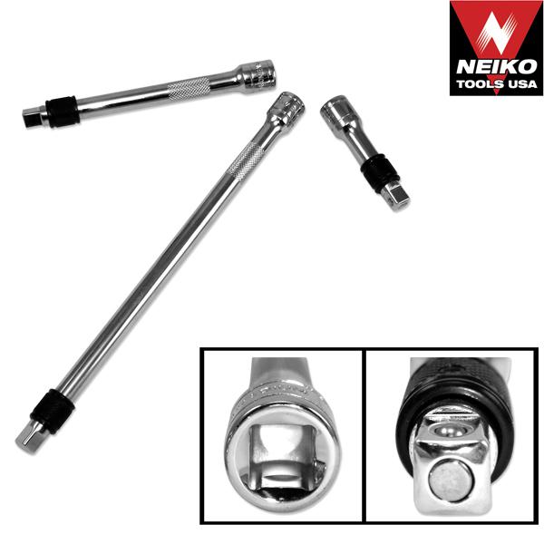 3 pc 3/8" dr locking extension bars 3" 6" 10" sockets hand tools new automotive