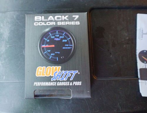 52mm glowshift black 7 color series turbo 30 psi boost gauge meter gs-c701-sm