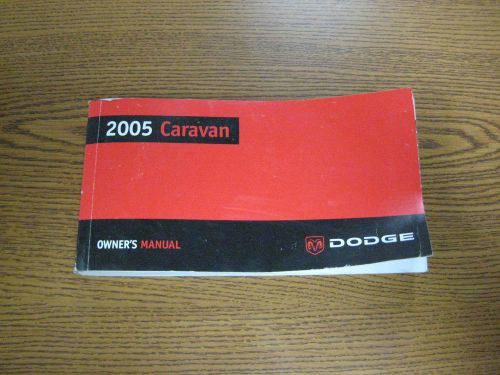 2005 dodge caravan genuine oem owners manual