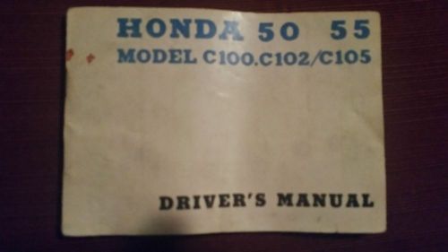 Honda 1961 (early) c100 c102 c105 super cub driver&#039;s owner&#039;s manual