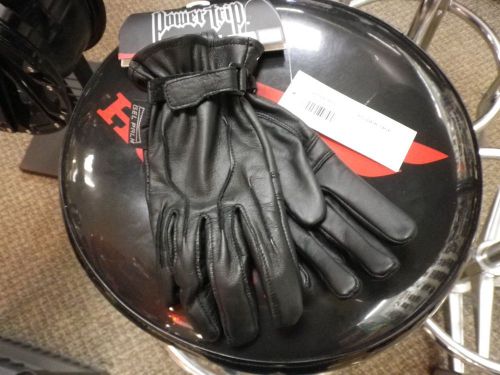 Powertrip ladies jet black street riding gloves large 446-9004