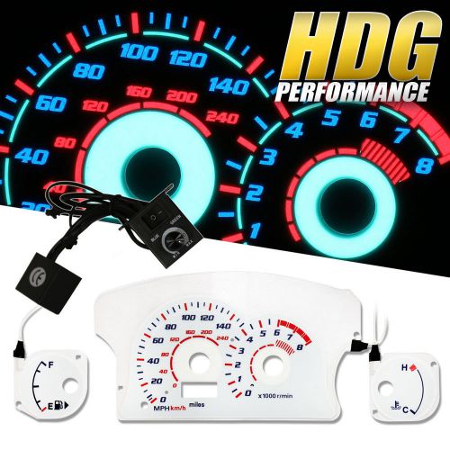 2000-2004 eclipse 4 cylinder reverse indiglo overlay glow gauge face cluster