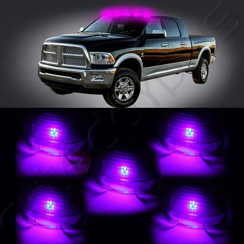 5x smoke cab marker clearance cover + free bulb for ford f-250 f-350 super duty