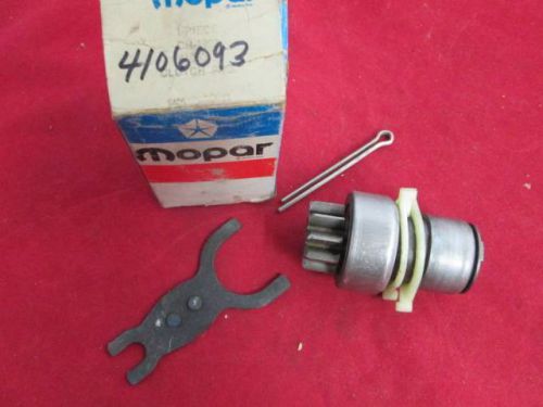 Starter clutch &amp; fork package 79 80 81 models nos mopar 4106093 bendix unit