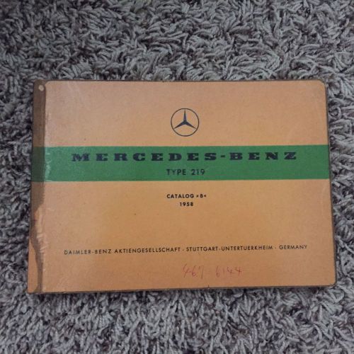 Mercedes-benz type 219 catalog b 1958
